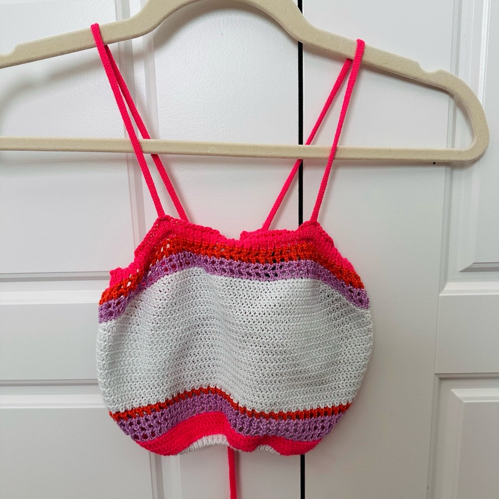 SHEIN Multicolor Striped Crop Top